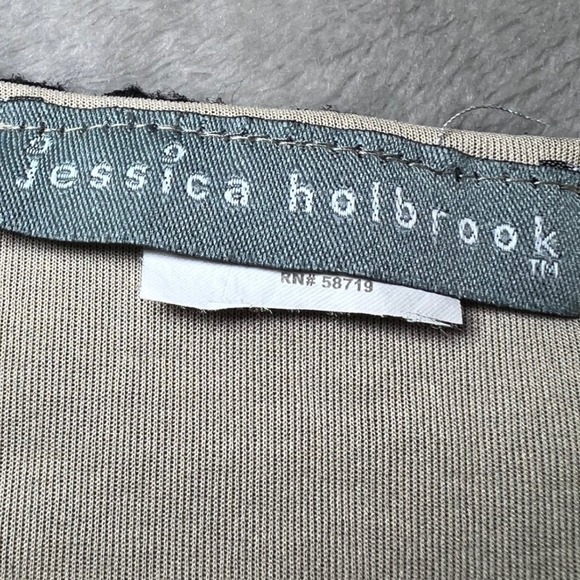 Jessica Holbrook Womens Size Medium Lace Overlay Top Black Sheer Party Date Chic - Picture 4 of 10